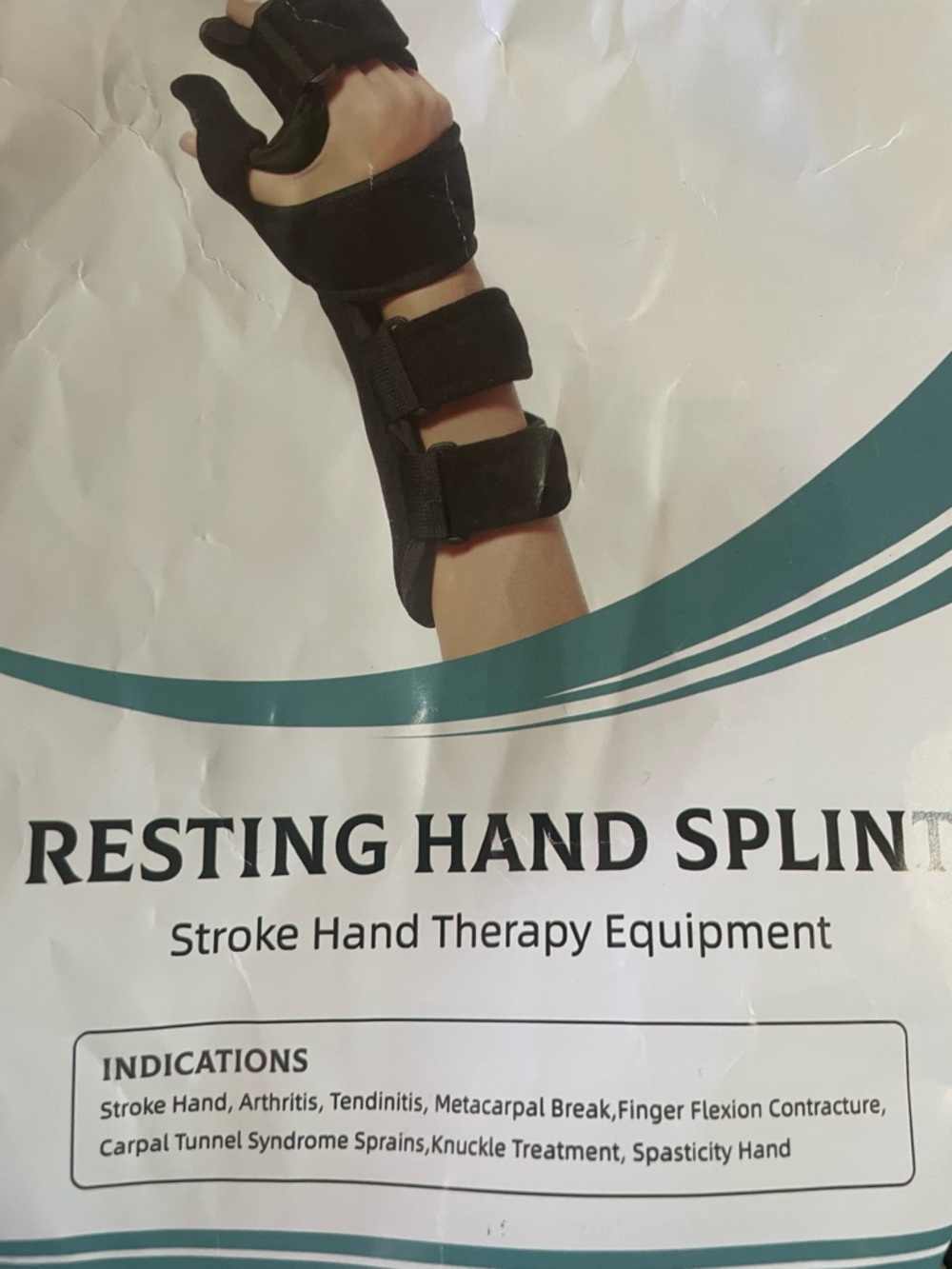 Resting Hand Splint Unisex  - Black
(Left Hand)
